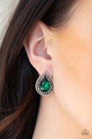 Paparazzi Debutante Debut - Green Clip-On Earrings