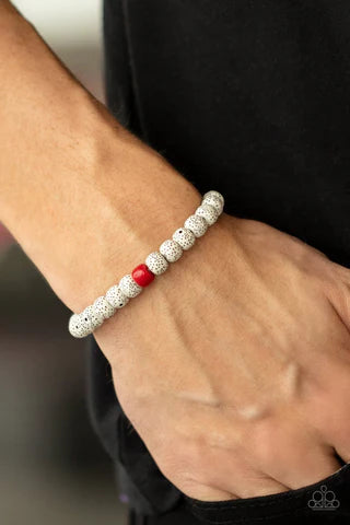 Paparazzi ZEN Second Rule - Red Urban Bracelet