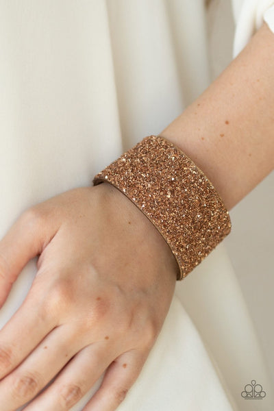 Paparazzi The Halftime Show - Gold Wrap Bracelet