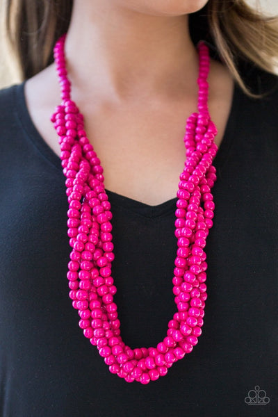 Paparazzi Tahiti Tropic - Pink Necklace