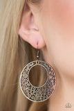 Paparazzi Wistfully Winchester - Copper Earrings