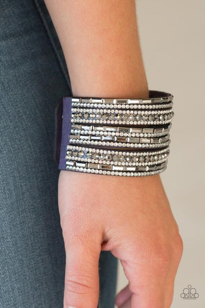 Paparazzi Wham Bam Glam - Blue Wrap Bracelet