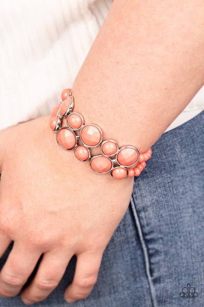 Paparazzi Confection Connection - Orange Bracelet