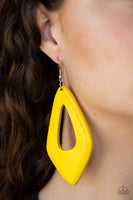 Paparazzi A SHORE Bet - Yellow Earrings