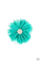 Paparazzi Flowering Fringe - Green Hair Clip