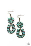 Paparazzi Badlands Eden - Brass Earrings