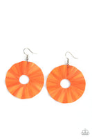 Paparazzi Fan the Breeze - Orange Earrings