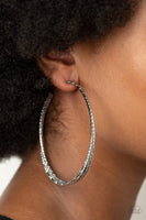 Paparazzi Watch and Learn - Silver Hoop Earrings