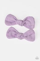 Paparazzi Little BOW Peep - Purple Hair Clips