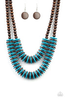 Paparazzi Dominican Disco - Blue Necklace