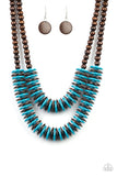 Paparazzi Dominican Disco - Blue Necklace