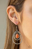 Paparazzi Desert Tempest - Orange Earrings