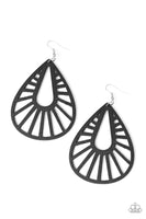 Paparazzi Coachella Chill - Black Wood Earrings