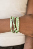 Paparazzi CATWALK It Off - Green Wrap Bracelet