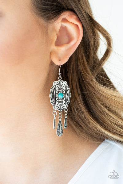 Paparazzi Natural Native - Blue Earrings