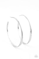 Paparazzi Watch and Learn - Silver Hoop Earrings