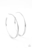 Paparazzi Watch and Learn - Silver Hoop Earrings