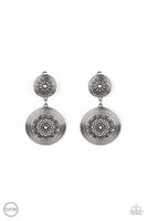 Paparazzi Magnificent Medallions - Silver Clip-On Earrings