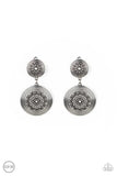 Paparazzi Magnificent Medallions - Silver Clip-On Earrings