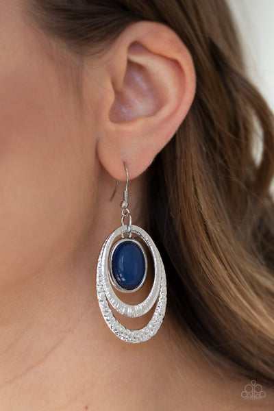 Paparazzi Seaside Spinster - Blue Earrings