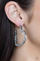 Paparazzi AMORE to Love - Black Hoop Earrings