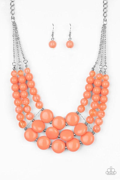 Paparazzi Flirtatiously Fruity - Orange Necklace