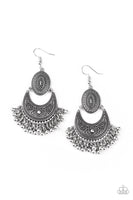 Paparazzi Western Trails - Silver Earrings