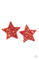 Paparazzi Star-Spangled Superstar - Red Hair Clips