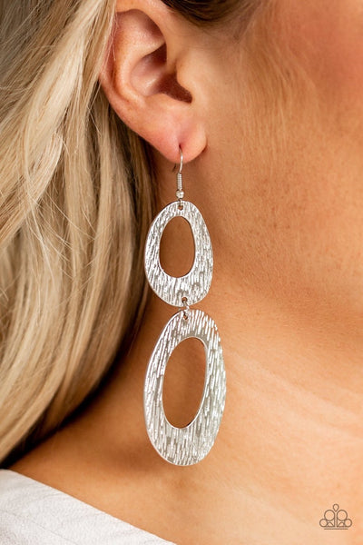 Paparazzi I’ve SHEEN It All - Silver Earrings