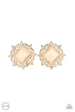 Paparazzi Get Rich Quick - Gold Clip-On Earrings