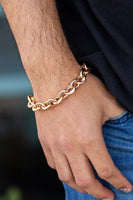 Paparazzi Step It Up - Gold Men’s Bracelet