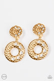 Paparazzi Sophisticated Shimmer - Gold Clip-On Earrings