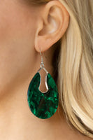 Paparazzi Pool Hopper - Green Earrings