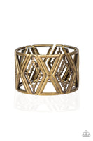 Paparazzi Textile Tango - Brass Bracelet