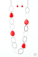 Paparazzi Modern Day Malibu - Red Necklace