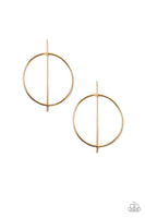 Paparazzi Vogue Visionary - Gold Earrings