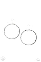 Paparazzi Wide Curves Ahead - Silver Hoop Earrings