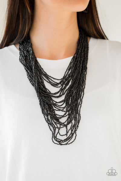 Paparazzi Dauntless Dazzle - Black Necklace