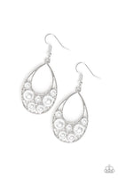 Paparazzi Pearl Pop - White Earrings