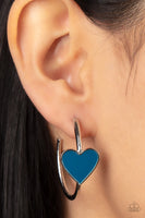 Paparazzi Kiss Up - Blue Hoop Earrings