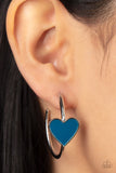 Paparazzi Kiss Up - Blue Hoop Earrings