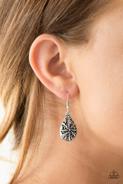 Paparazzi Western Wisteria - Silver Earrings