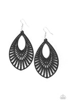 Paparazzi Bermuda Breeze - Black Earrings