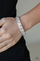 Paparazzi Blinged Out - White Bracelet