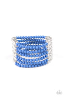 Paparazzi LAYER It On Thick - Blue Bracelet