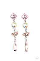 Paparazzi Rock Candy Elegance - Pink Post Earrings