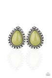 Paparazzi Boldly Beaded - Green Post Earrings