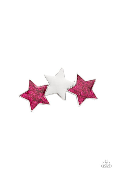 Paparazzi Don't Get Me STAR-ted - Pink Hair Clip