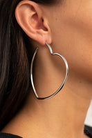 Paparazzi Heartbreaker Hustle - Silver Hoop Earrings