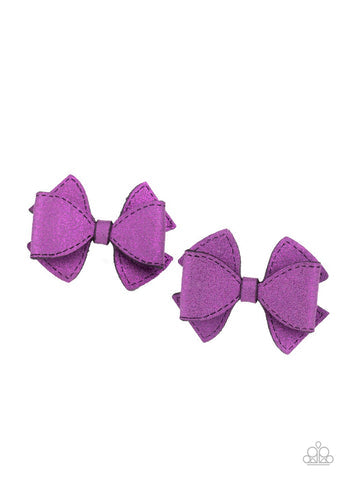 Paparazzi Don't Bow It - Purple Hair Clips